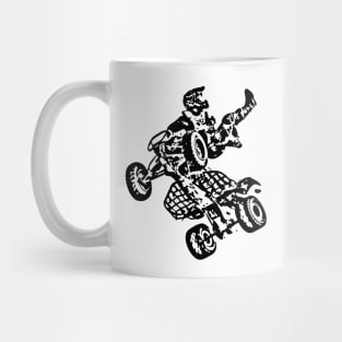 Quad Bike Freestyle Sketch Art Mug